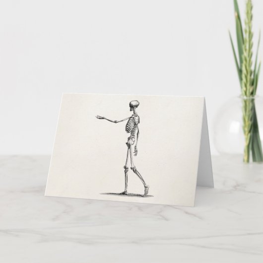 ヴィンテージの19世紀の骨組旧式な解剖学の骨組 カード (正面)