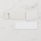 ヴィンテージの19世紀の骨組旧式な解剖学の骨組 スキニー名刺 (正面/裏面)