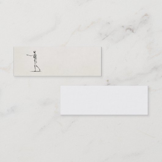 ヴィンテージの19世紀の骨組旧式な解剖学の骨組 スキニー名刺 (正面/裏面)