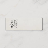 ヴィンテージの19世紀の骨組旧式な解剖学の骨組 スキニー名刺 (正面)