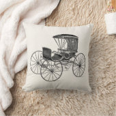 ヴィンテージの19世紀キャリッジ馬が引く旧式な乳母車 クッション (ブランケット)