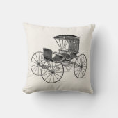 ヴィンテージの19世紀キャリッジ馬が引く旧式な乳母車 クッション (正面)