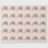 ヴィンテージの19世紀キャリッジ馬が引く旧式な乳母車 ラッピングペーパー (フラット)