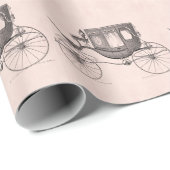 ヴィンテージの19世紀キャリッジ馬が引く旧式な乳母車 ラッピングペーパー (ロールコーナー)