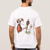 ヴィンテージの1905年のプリンストンのフットボールのカップルのワイシャツ Tシャツ (裏面)