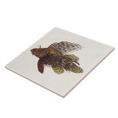 ヴィンテージの1905年のミノカサゴのカサゴのレトロのライオンの魚 タイル (側面)