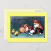 ヴィンテージの1906年のイースター挨拶; colliの子犬 シーズンポストカード (正面/裏面)