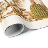 ヴィンテージの1911年のサボテンの花の古い花のイラストレーション ラッピングペーパー (ロールコーナー)