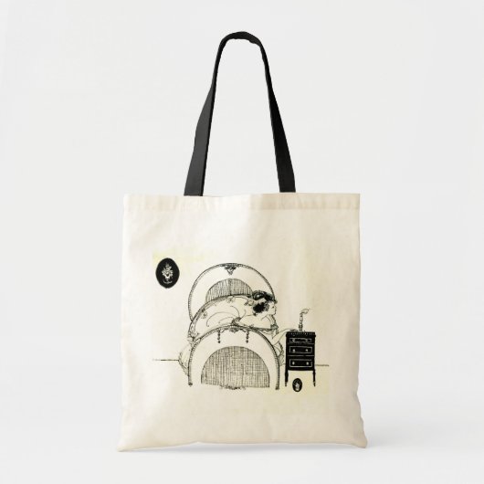 ヴィンテージの1920年のフラッパーのランジェリーか夜通しのトート トートバッグ (正面)