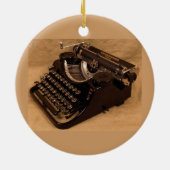 ヴィンテージの1937年の下草のタイプライターのオーナメント セラミックオーナメント (裏面)