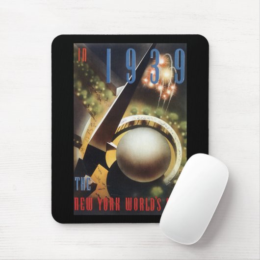 ヴィンテージの1939年の万国博覧会のニューヨークシティのマウスパッド マウスパッド (マウス)