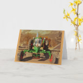 ヴィンテージの1946年のオリバー70のトラクターの挨拶状 カード (黄色い花)