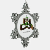 ヴィンテージの1946年のオリバー70のピューターのオーナメント スノーフレークピューターオーナメント (左)