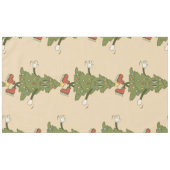 ヴィンテージの1960年代のクリスマスツリー テーブルクロス (正面(横))