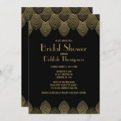 ヴィンテージの20年代のアールデコのブライダルシャワーの招待状 招待状 (正面/裏面)