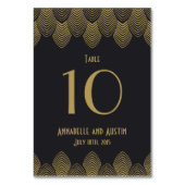 ヴィンテージの20年代のアールデコの帆立貝の結婚式のテーブル数 テーブルナンバー (裏面)