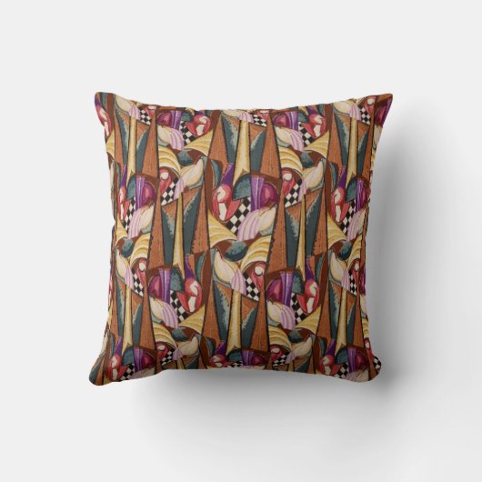 ヴィンテージの20年代のアールデコの枕投球 クッション (裏面)