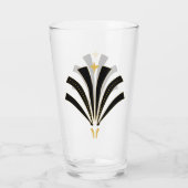 ヴィンテージの20年代のアールデコファン タンブラーグラス (裏面)