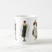 ヴィンテージの20年代のフラッパーのファッション コーヒーマグカップ (中央)