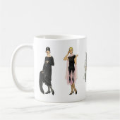 ヴィンテージの20年代のフラッパーのファッション コーヒーマグカップ (左)