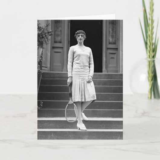 ヴィンテージの20年代の女性のテニスのファッション カード (正面)