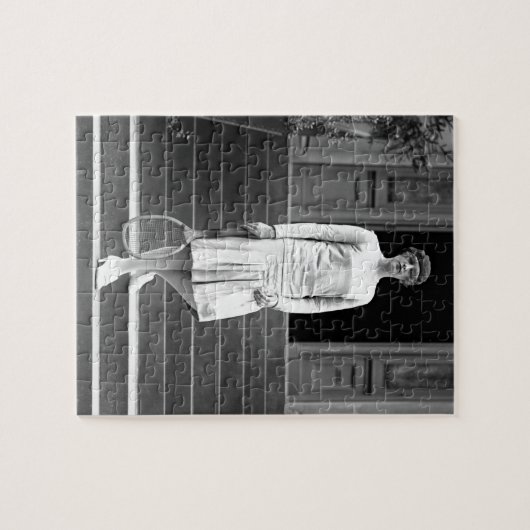 ヴィンテージの20年代の女性のテニスのファッション ジグソーパズル (横)