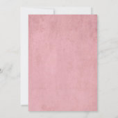 ヴィンテージの20年代映画玄関ひさしのベビーシャワーのピンク 招待状 (裏面)