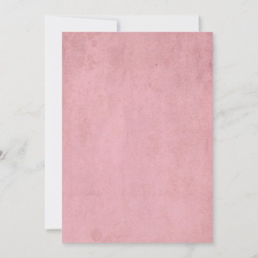 ヴィンテージの20年代映画玄関ひさしのベビーシャワーのピンク 招待状 (裏面)