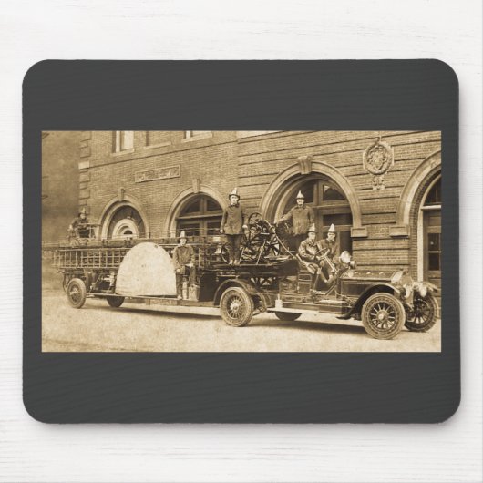 ヴィンテージの20年代HookおよびLadder Fire Company マウスパッド (正面)