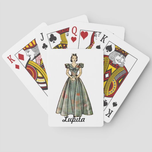 ヴィンテージの30年代のイメージパーソナライズな遊ぶカードギフト トランプ (裏面)