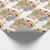 ヴィンテージの40年代のファッション ラッピングペーパー (角)