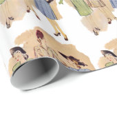 ヴィンテージの40年代のファッション ラッピングペーパー (ロールコーナー)