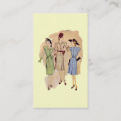 ヴィンテージの40年代のファッション 名刺 (裏面)