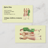 ヴィンテージの40年代のファッションV2 名刺 (正面/裏面)
