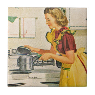 ヴィンテージの40年代の主婦の料理のタイル タイル
