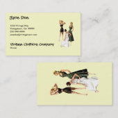 ヴィンテージの40年代の夏のファッション 名刺 (正面/裏面)