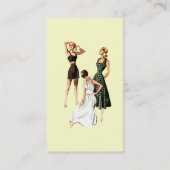 ヴィンテージの40年代の夏のファッション 名刺 (裏面)