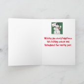 ヴィンテージの50年代のクリスマスの挨拶状は個人化なります シーズンカード (内部)