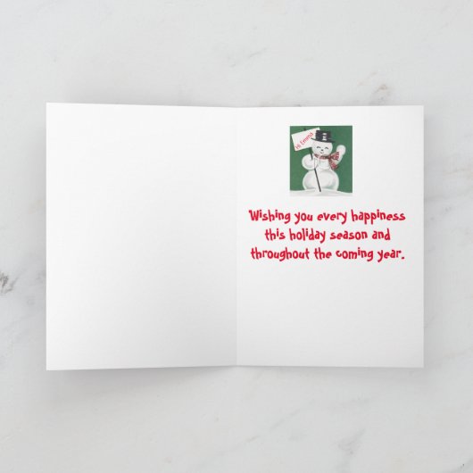 ヴィンテージの50年代のクリスマスの挨拶状は個人化なります シーズンカード (内部)