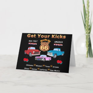 ヴィンテージの50年代のルート66 カード