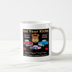 ヴィンテージの50年代のルート66 コーヒーマグカップ