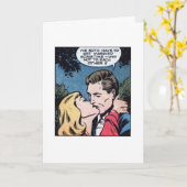 ヴィンテージの50年代のロマンスの婚約カード カード (黄色い花)