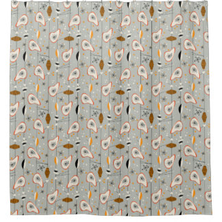 ヴィンテージの50年代の原子世紀半ばのモダンなデザイン シャワーカーテン