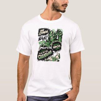 ヴィンテージの50年代はショーモンスター住んでいます Tシャツ