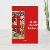 ヴィンテージの7月4日の挨拶状 カード (裏面)