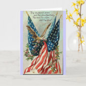 ヴィンテージの7月4日の挨拶状 カード (黄色い花)