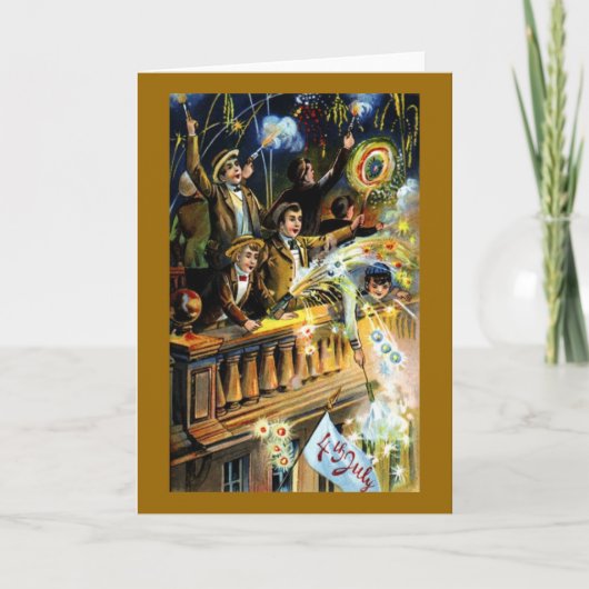 ヴィンテージの7月4日カード カード (正面)