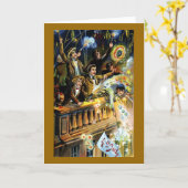 ヴィンテージの7月4日カード カード (黄色い花)