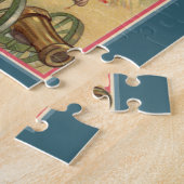 ヴィンテージの7月4日 - おじさんサムと花火 ジグソーパズル (側面)