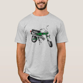 ヴィンテージの70年代の小型バイクの道70の緑 Tシャツ